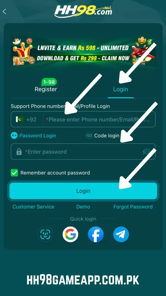 hh98 login